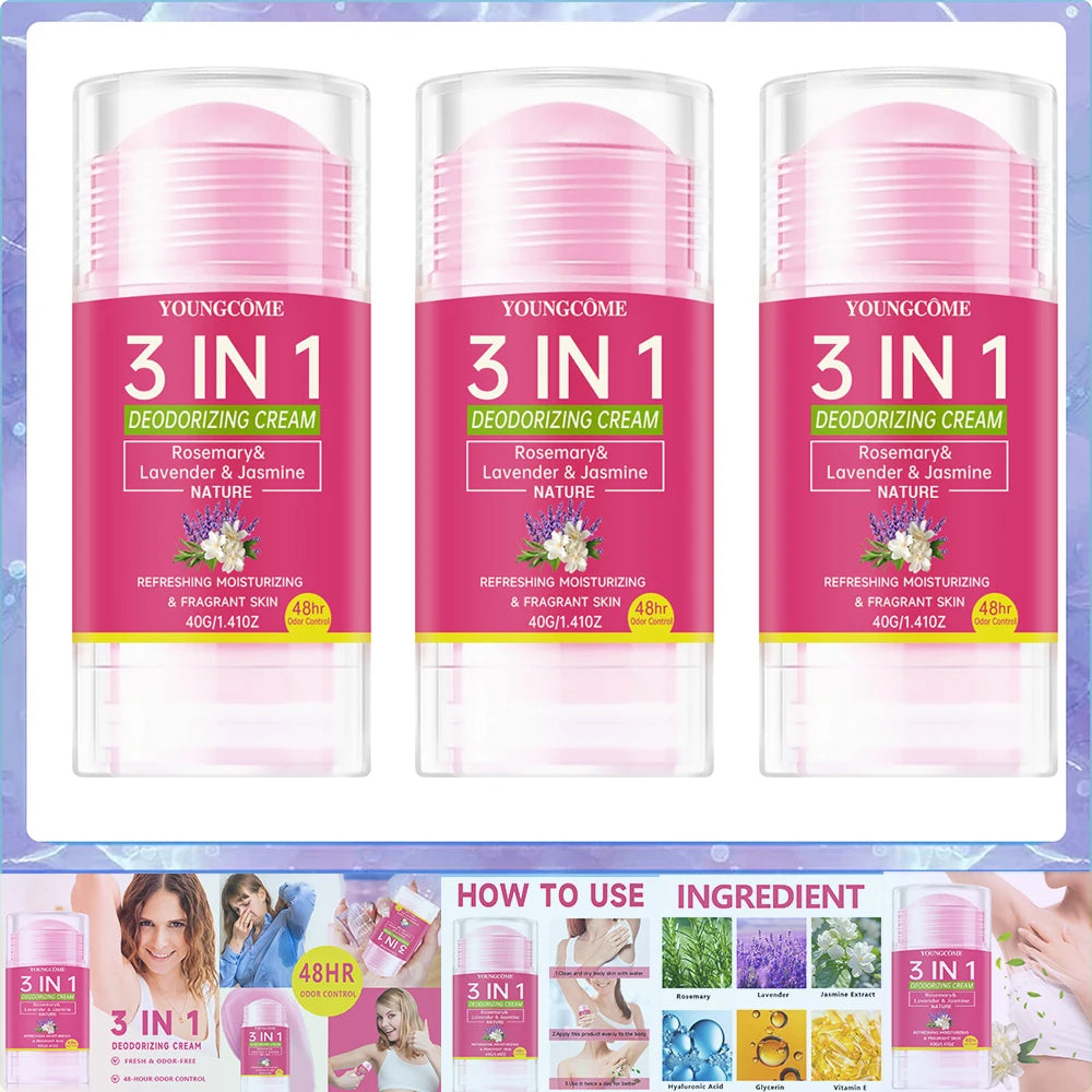 YOUNGCOME 3-in-1 Deodorizing Cream | Long-Lasting Fragrance Balm