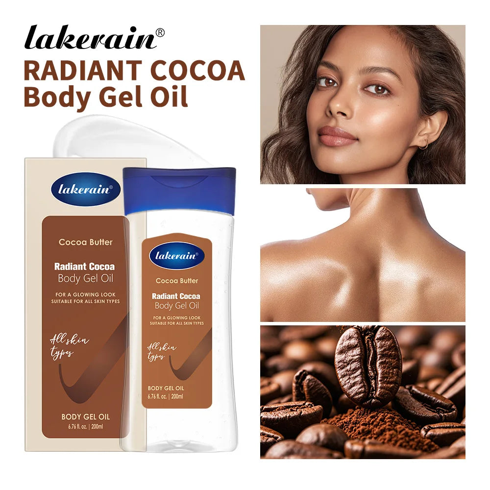 Turmeric Cocoa Glow Body Gel Oil Moisturizing & Smoothing Body Skin Vitamin C Vitamin B3 Body Oil for Dry Skin Care Treatment Oasis Select 04
