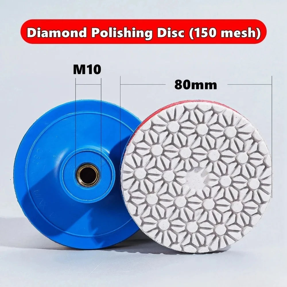 3-inch Ceramic Tile Diamond Angle Grinder Water Grinding Blade Sharp 80mm Stone Marble Polishing Blade Rotary Tool Accessories Oasis Select 150 mesh