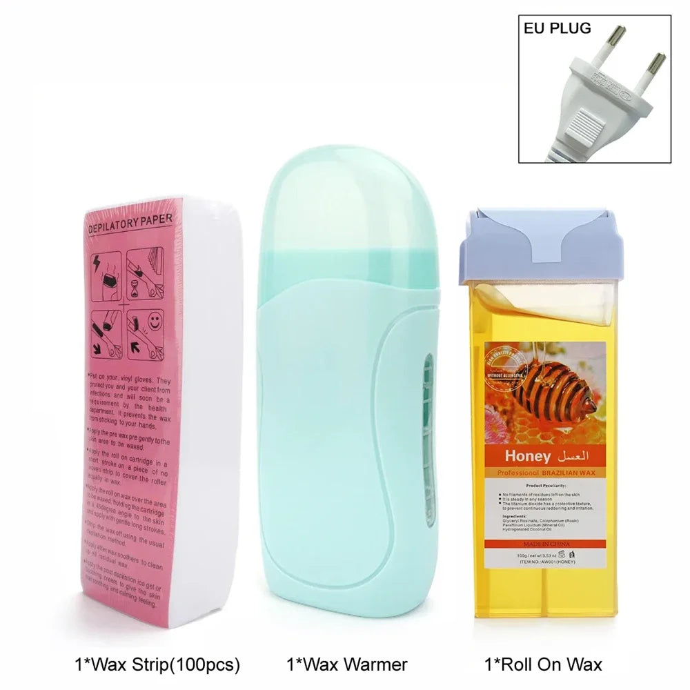 Rose Roll-On Wax Warmer Kit – Electric Hair Removal Set