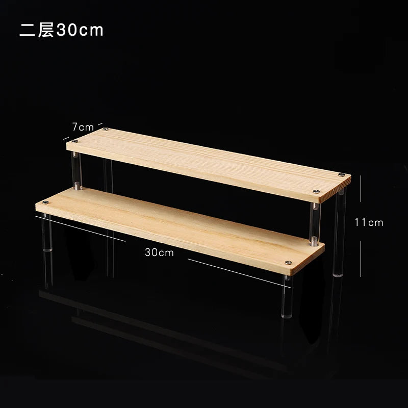 Wooden Multi-Layer Step Display Stand for Figures & Blind Box