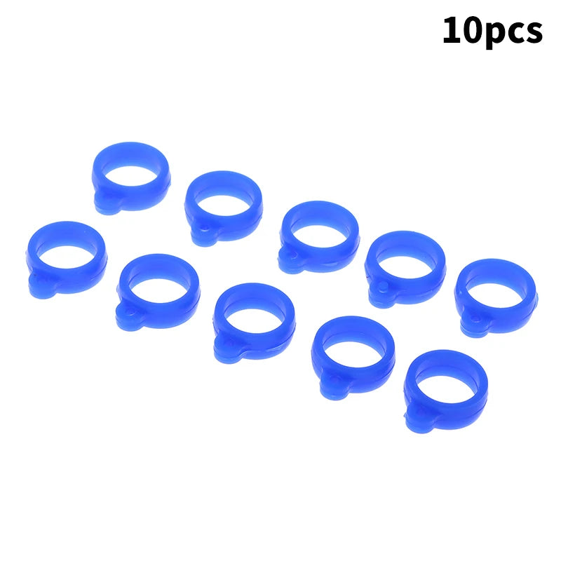 10Pcs Universal Anti-Lost Necklace Lanyards Ring Portable Anti-drop Cigarette Silicone Ring Lanyard Holder With Soft Hoop Oasis Select Blue
