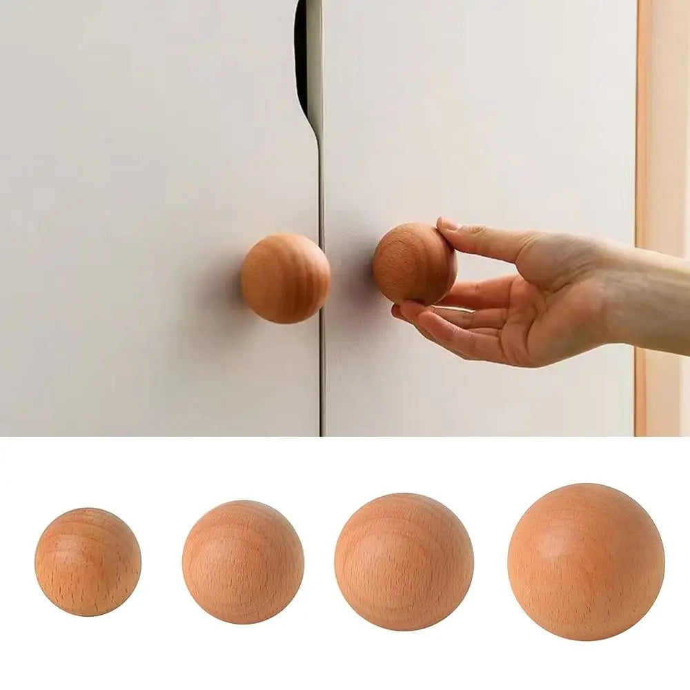 Nordic Beech Wood Cabinet Knob & Wall Hook | Wardrobe Pull