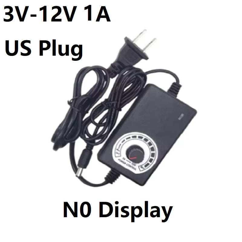 AC Adjustable Transformer Power Adapter AC 220V 100V to DC 5V 9V 12V 15V 24V 2A 3A Adapter EU US Plug Various Voltage DC Source Oasis Select US Plug 1A