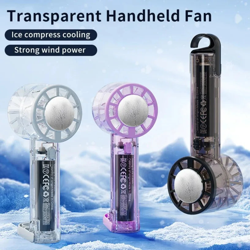 2026 New Ice Cooling Handheld Fan 18°C Instant Cold Gust 2000mAh Portable Mini Fan Summer Gift For Men Women Kids Outdoor Travel Oasis Select