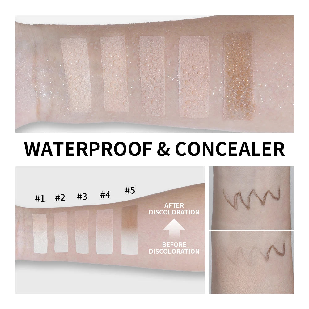 Foundation Stick Color Changing Foundation Detachable Brush Blanc Cover Cream Stick High Coverage Smoothly Blending Base Makeup Oasis Select