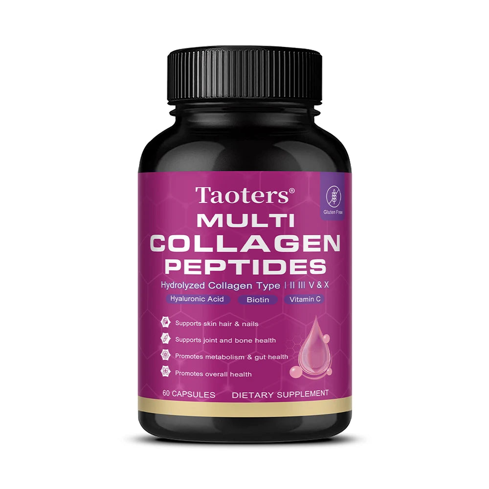Multi Collagen Capsules Type I II III V X – Skin Hair Nails