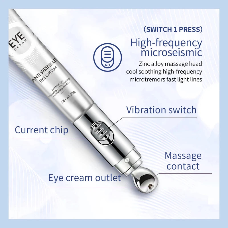 OCHEAL Electric Massage Eye Cream Hyaluronic Acid Firming Fades Fine Lines Eye Care Gel Moisturizing Beauty Eye Skin Care Beauty Oasis Select