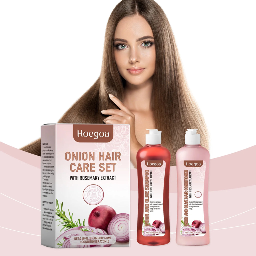 HOEGOA Onion & Rosemary Shampoo Set for Dry Frizzy Hair Hair Care Set Oasis Select