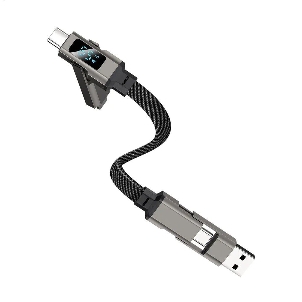 USB C Keychain Portable 4 In 1 65W Short Charger Cord Keychain Fast Charging Cable for Travel Camping Daily Work Home Office Oasis Select Default Title