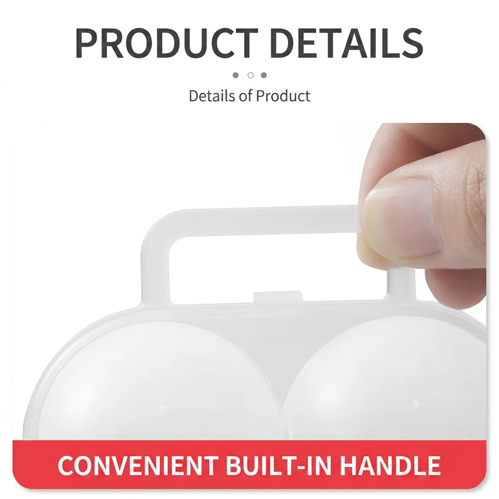 1pc 2-Cell Outdoor Portable Egg Box Plastic Egg Tray Refrigerator Egg Storage Box Shock-absorbing And Anti Drop Egg Loade Oasis Select