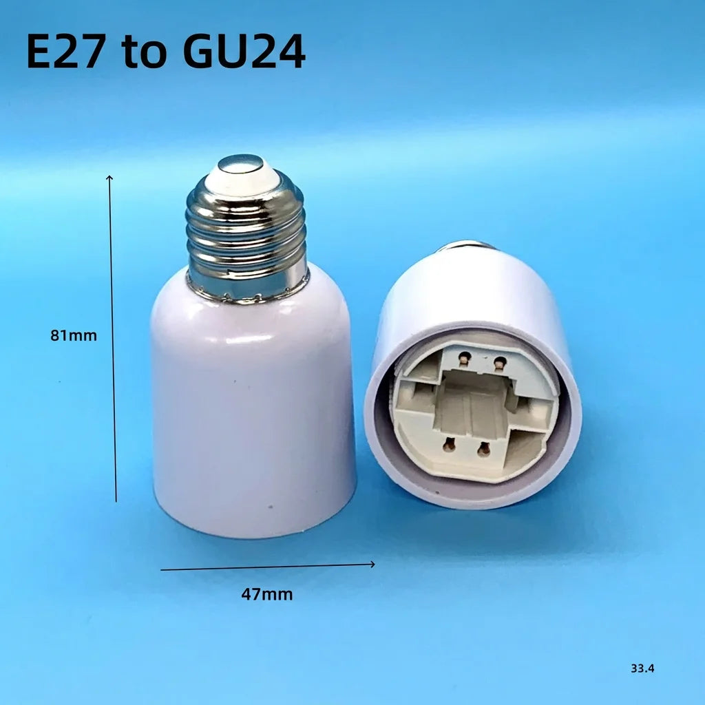 Lamp Holder Converter Compatible Socket Adapter E27 To E14 Converter Insulating B22 To E27 Adapter For Living Room Study Bedroom Oasis Select E27 to GU24
