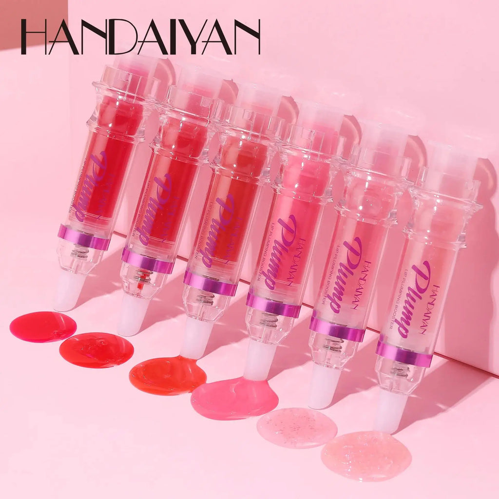 HANDAYAN 6-Color Lip Plumping Gloss – Honey Oil & Vitamin E Set