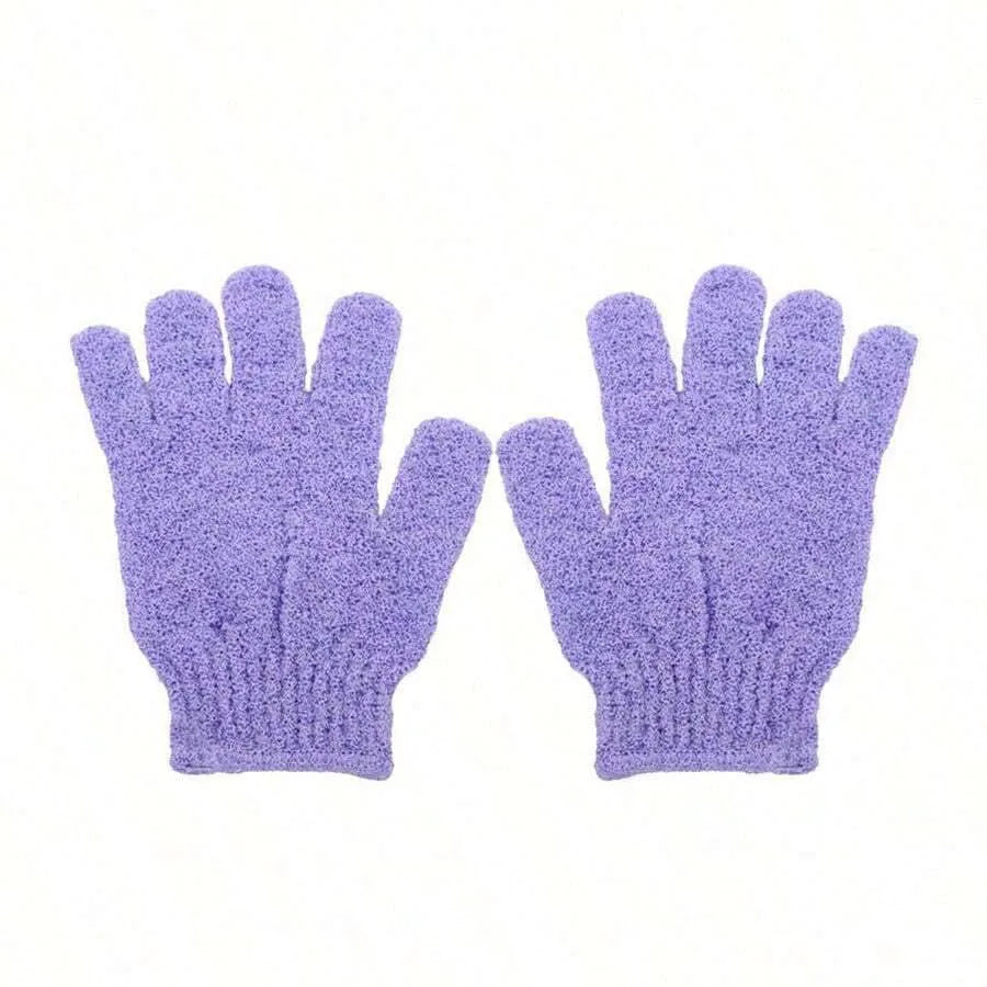 2pcs/6pcs/12pcs Reversible Exfoliating Shower Gloves, Body Scrub Gloves, ,Cleansing Tools Bath Towel Bath Products Back Scrub Oasis Select 2pcs purple