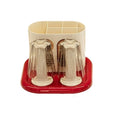 Retro Toothbrush And Toothpaste Holder Classical No-Slip Base Toothbrush Rack All-in-One Durable Toiletry Storage Box Oasis Select Red