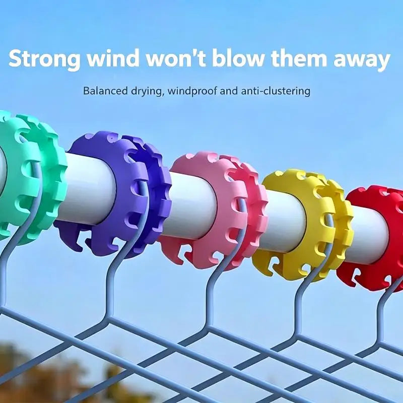 5Pcs Windproof Anti-slip Flower Clothes Pegs, Outdoor Balcony Laundry Drying Clips Oasis Select