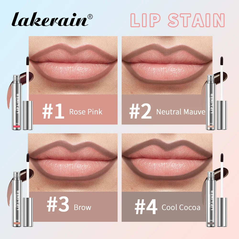 Highly Pigmented Lip Liner Tattoo Matte Peel Off Enhance Lip Liner Lasting Lip Stain Waterproof 4Colors Transfer-proof Lipstic Oasis Select