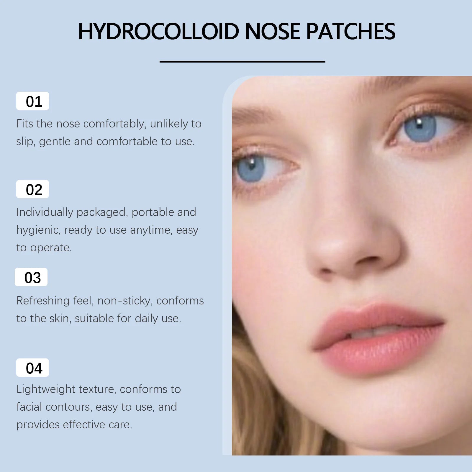 Nicotinamide Nose Patches – Blackhead & Pore Cleansing, 8pcs Pore Cleansing Patches Oasis Select