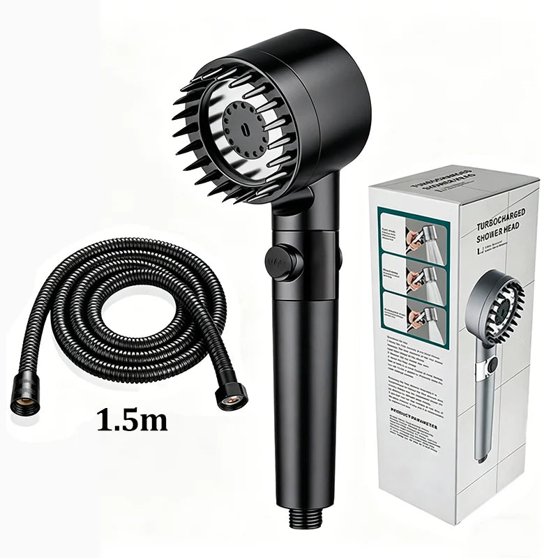 3-Mode High Pressure Filter Shower Head | One-Click Stop