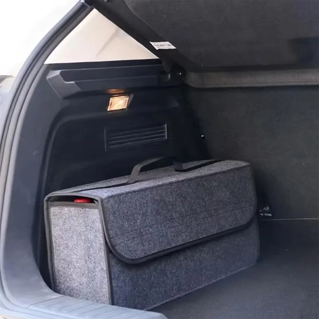 1PC Dark Gray Car Felt Storage Box Car Storage Bag Enlarged and Thickened Soft Felt Storage Box Household Storage Box Oasis Select