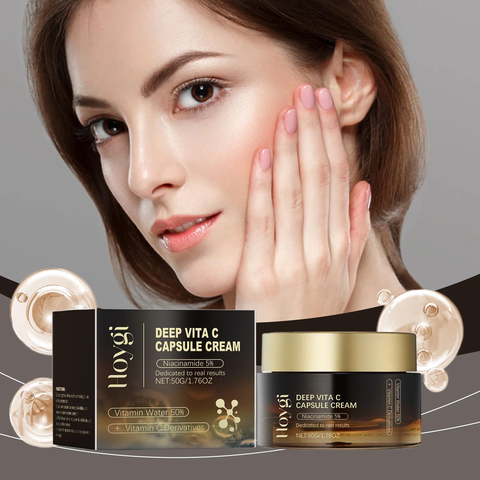 Hoygi Niacinamide Brightening Cream – Pores, Dark Spots & Firming Brightening Face Cream Oasis Select