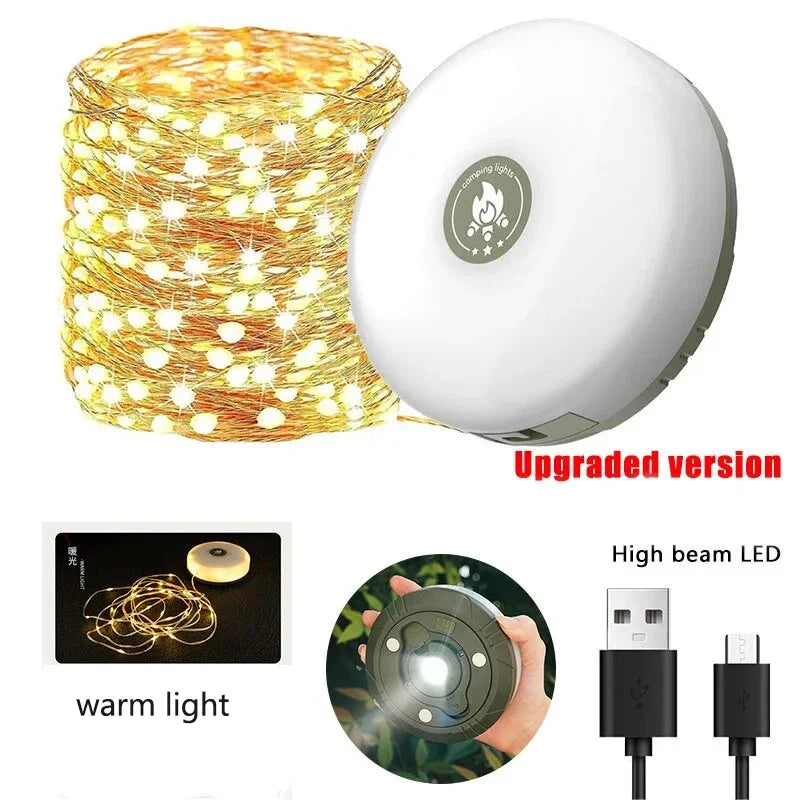 ESMARTER 10M LED Camping Light Strip | RGB Waterproof & Rechargeable