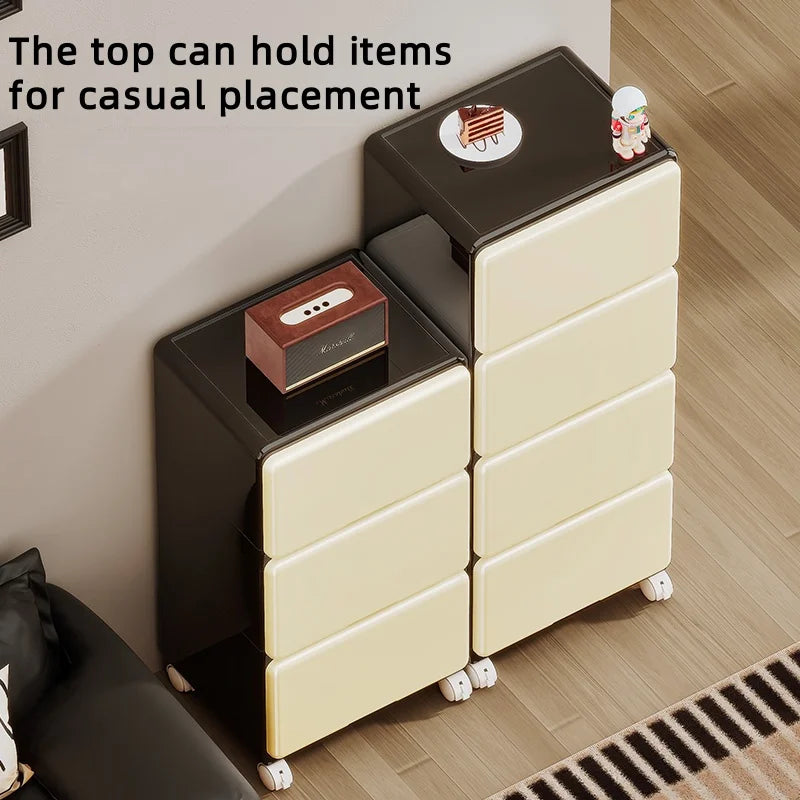 Floor Standing Drawer Storage Cabinet with Wheels - Multi-Sized Large Capacity Organizer for Living Room Office Bedroom Study Oasis Select