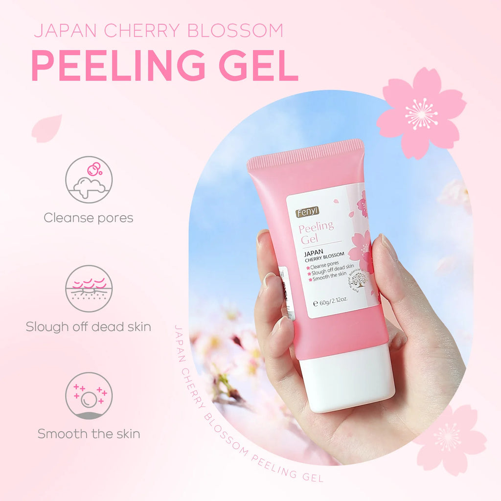Cherry Blossom Peeling Gel Facial Exfoliating Moisturizing Tender Body Cleansing Skin Care 60g Oasis Select