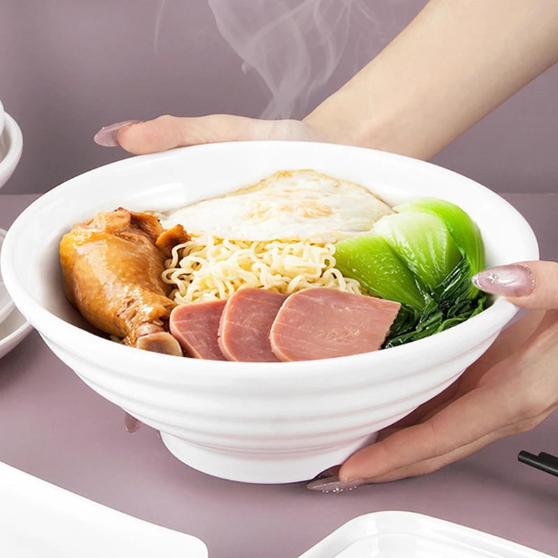 Thickened Melamine Noodle Bowl Household Plastic Tableware Restaurant Commercial Ramen Salad Bowl Not Easily Broken Soup Bowls Oasis Select