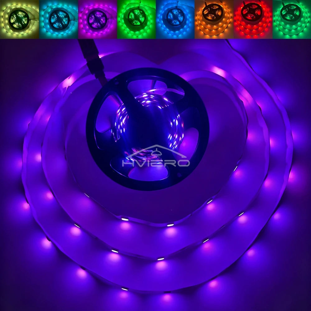 RGB LED Strip Lights SMD 5050 5M/10M DC 12V Color Changing Remote