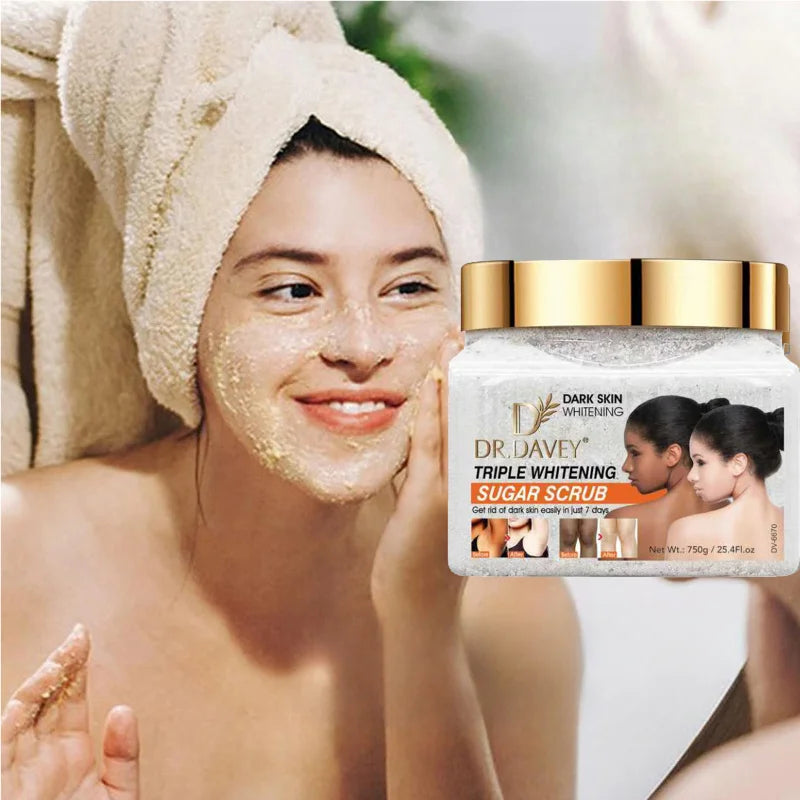 DR.DAVEY Triple Whitening Sugar Scrub – Family Body Scrub