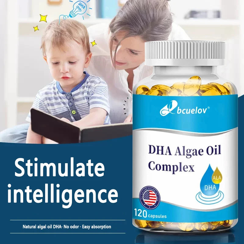 Algae Oil Omega-3 DHA & EPA Capsules | Vegan Brain & Eye Support