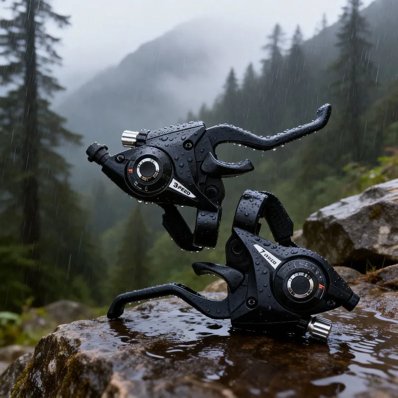 For Bike Compatible ST-EF51 3x7 3x8 Speed Trigger Shifter with V Brake Lever Set Mountain Bike MTB Handlebar Shifter Black Oasis Select
