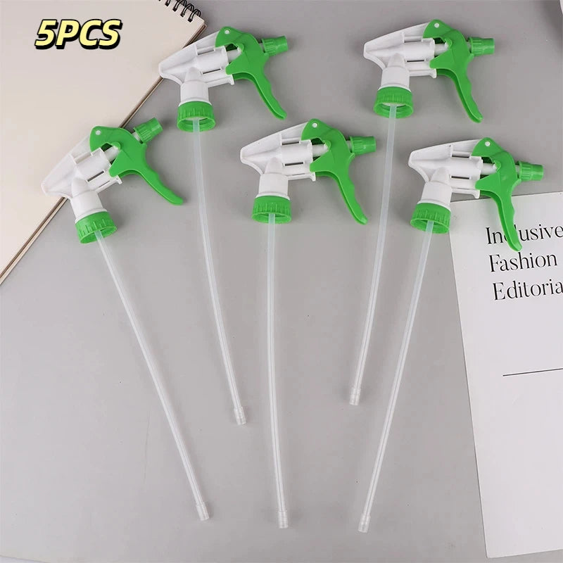 5Pcs Durable Spray Bottle Trigger Nozzle Set for Hair Styling Garden Plant Watering - Compatible with Beverage Coke Bottles Oasis Select Green