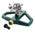 360° Rotation Garden Hose Sprinkler Zinc Alloy Construction Automatic Rotation Irrigation System Sprinkler Oasis Select Silver