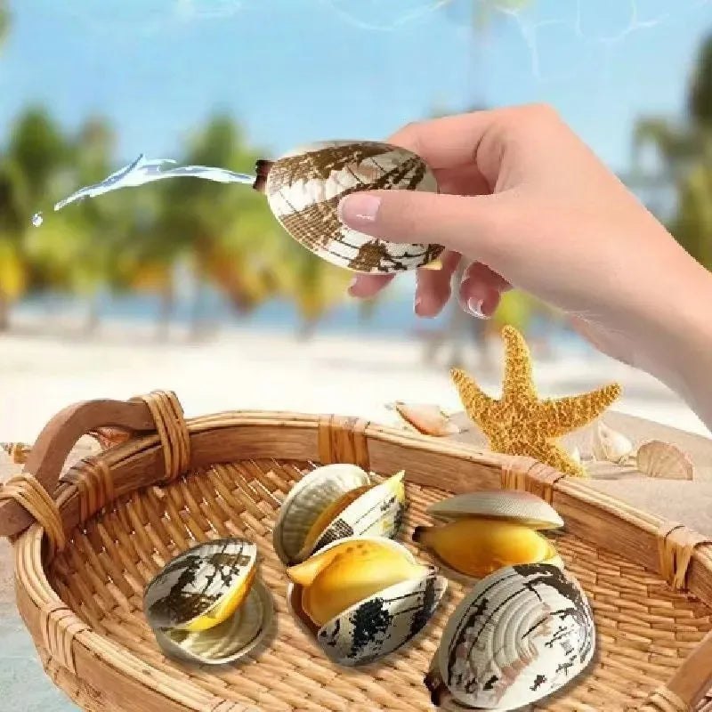 5Pcs Water Spraying Clam Toy Flower Armor Prank Shell Decompression Funny Simulation Toy for Kids Stress Reliever Toys Oasis Select