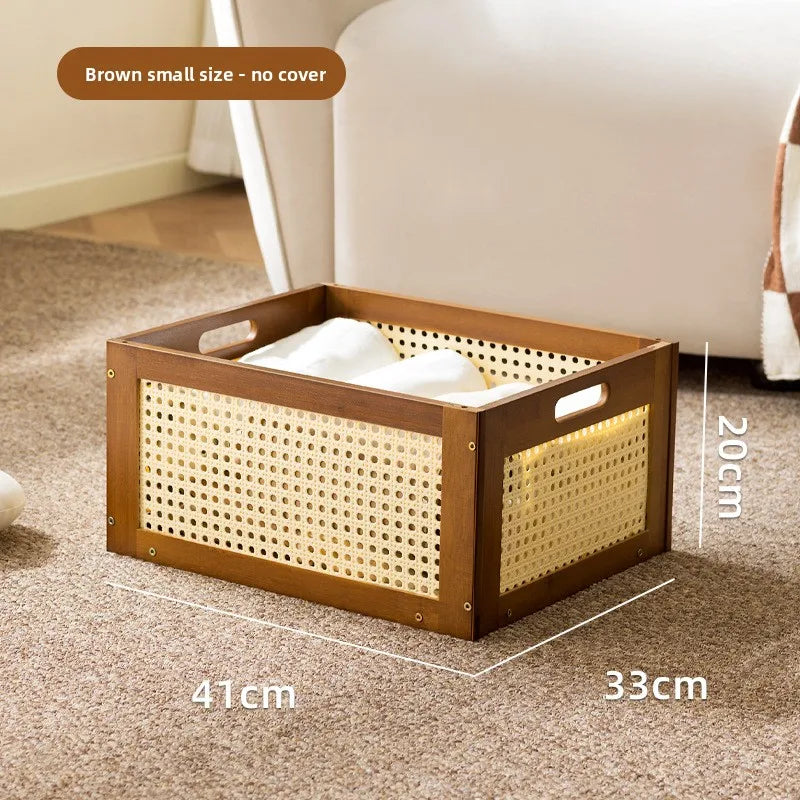 Dirty clothes basket Dirty clothes storage basket Household laundry basket Doll storage bucket Bathroom clothing artifact Oasis Select Brown small