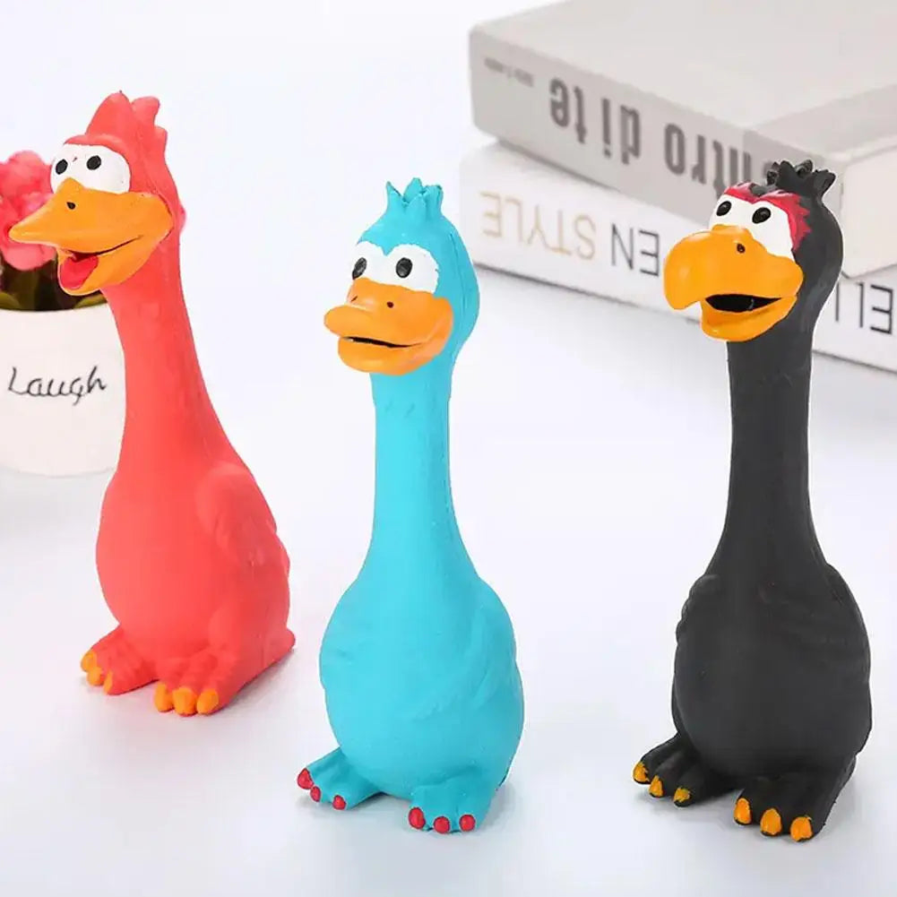 New Squeak Dog Toy Chew Bone Squeaky Ball Chicken Sound Dog Toys Tooth Grinding Training Pet Toy Supplies Dog Accessories Oasis Select