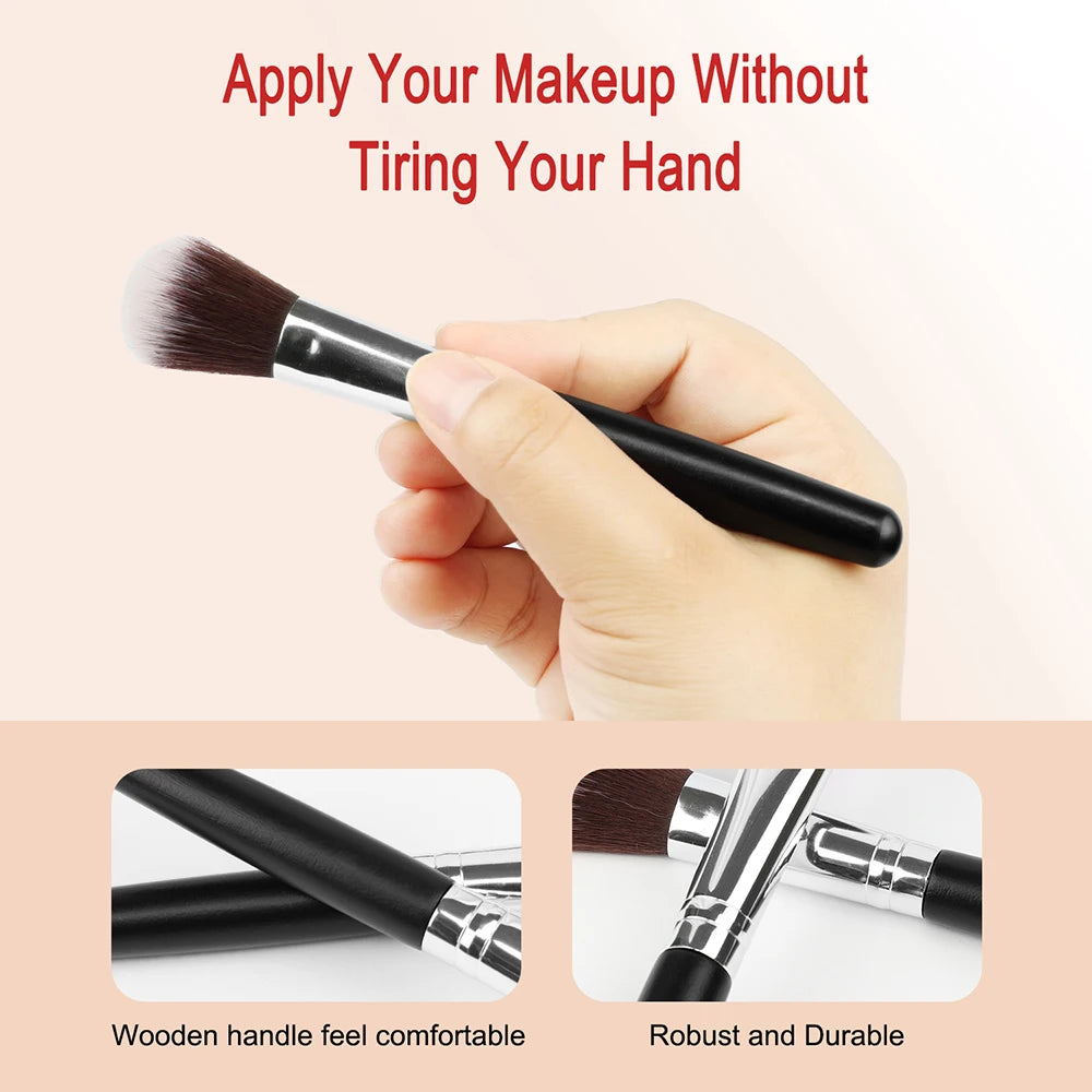 Soft Fluffy Makeup Brush & Sponge Set – Blush, Eye & Foundation Makeup Brush Set Oasis Select