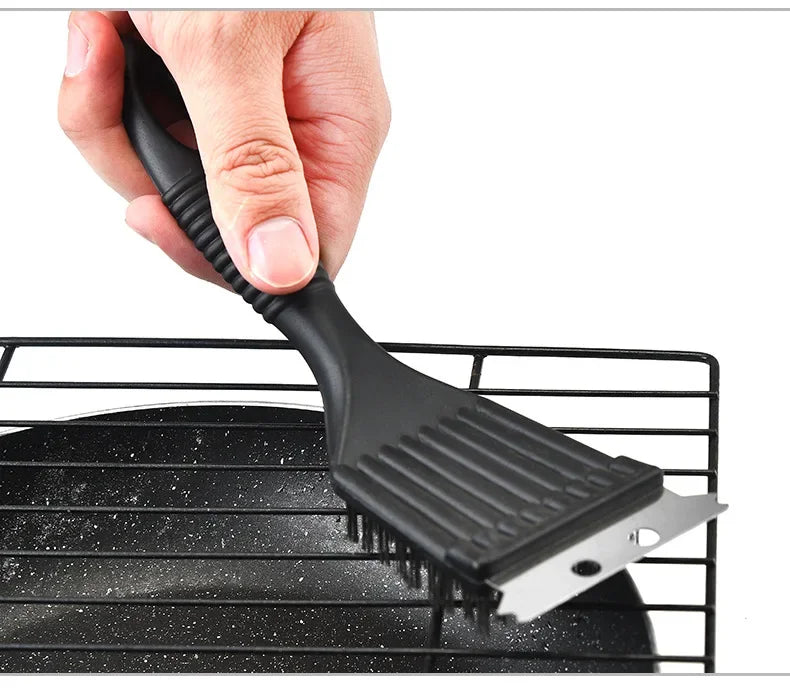 For Barbecue Grill Brush Steel Wire Bristles BBQ Cleaning Brushes Durable Cooking Tool Outdoor Home BBQ Gas Kit Accessories Oasis Select