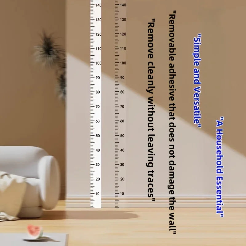 78.74-Inch Modern Wall Height Measuring Tape - Durable PC Material,Easy-Read Markings, Writable & Reusable for Room & Wall Decor Oasis Select
