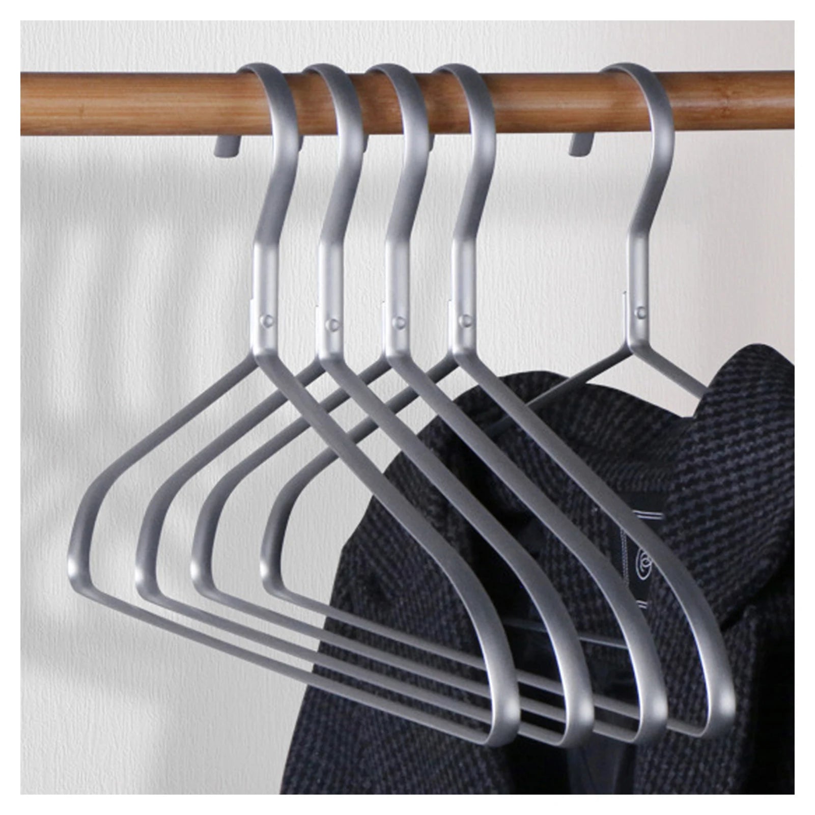 5-Pack Heavy-Duty Aluminum Alloy Coat Hangers | Clothes Rack