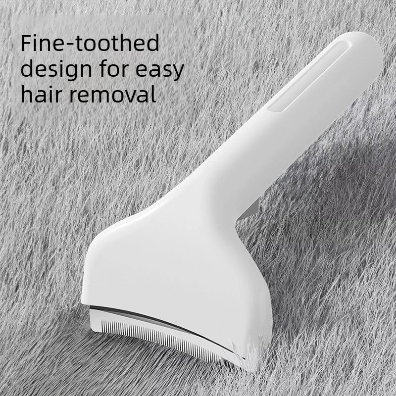 1pcs Curved Blade Pet Hair Remover Comb One-click Push Shedding Brush for Dog Cat Floating Hair & Knot Removal Oasis Select