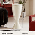Tall trash can. No-bend design. A large-capacity household trash can with a stylish look that complements your home decor. Oasis Select WHITE