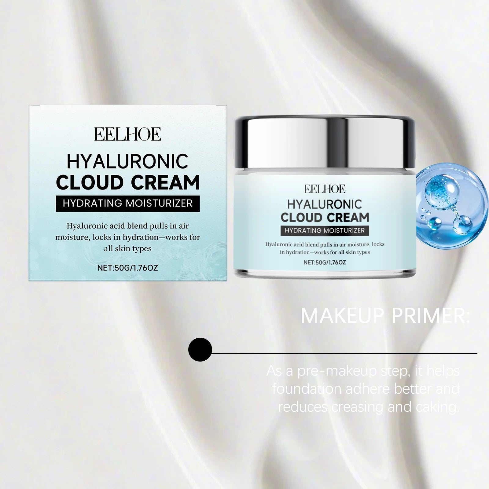 Hyaluronic Acid Facial Moisturizing Cream - Gently Nourishes and Hydrates, Leaves Skin Soft and Radiant, Ideal for Daily Care Oasis Select