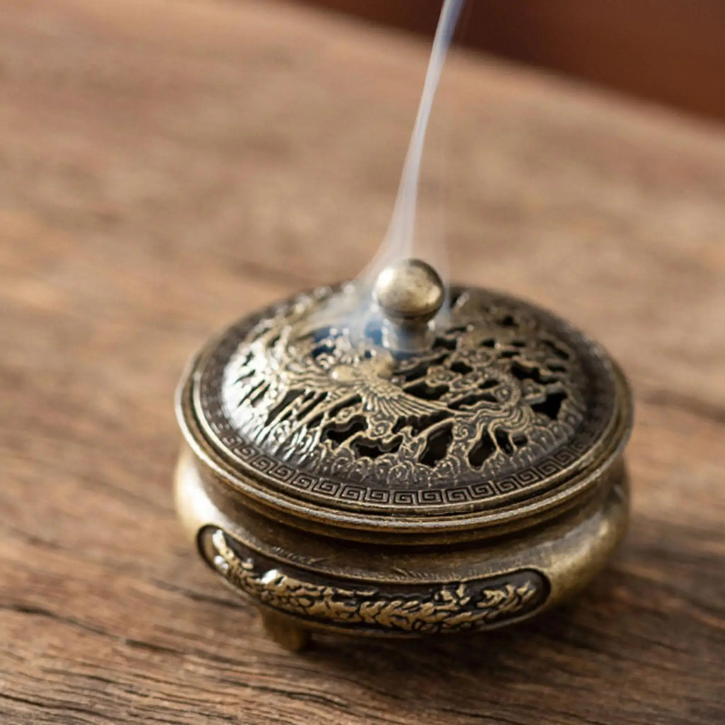 Incense Coil & Cone Burner with Detachable Lid | Desktop Décor