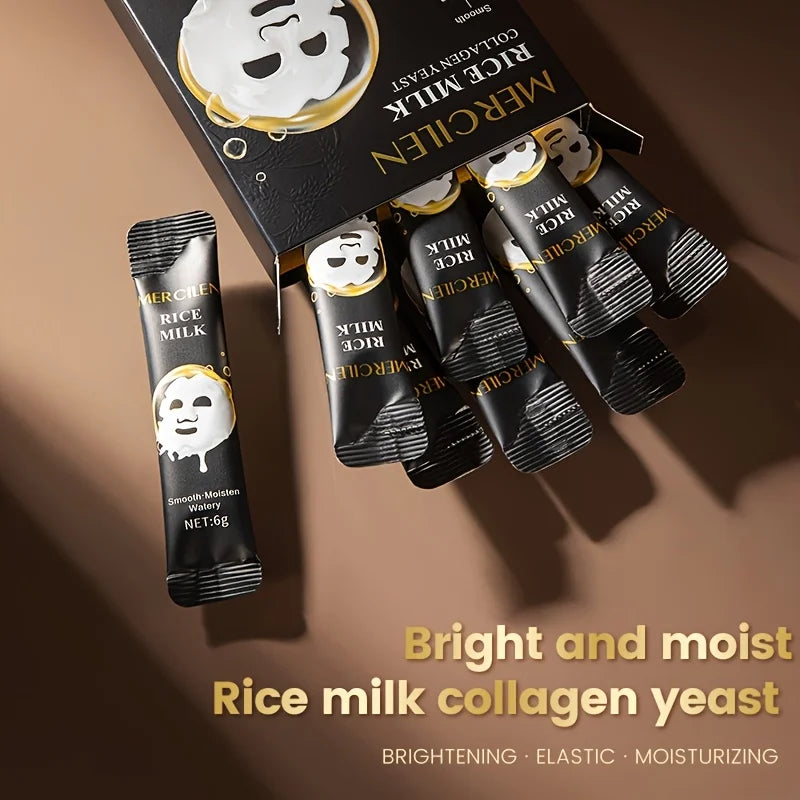 10-Pack Rice Milk Collagen Peel-Off Face Masks – Anti-Aging Peel-Off Face Mask Oasis Select