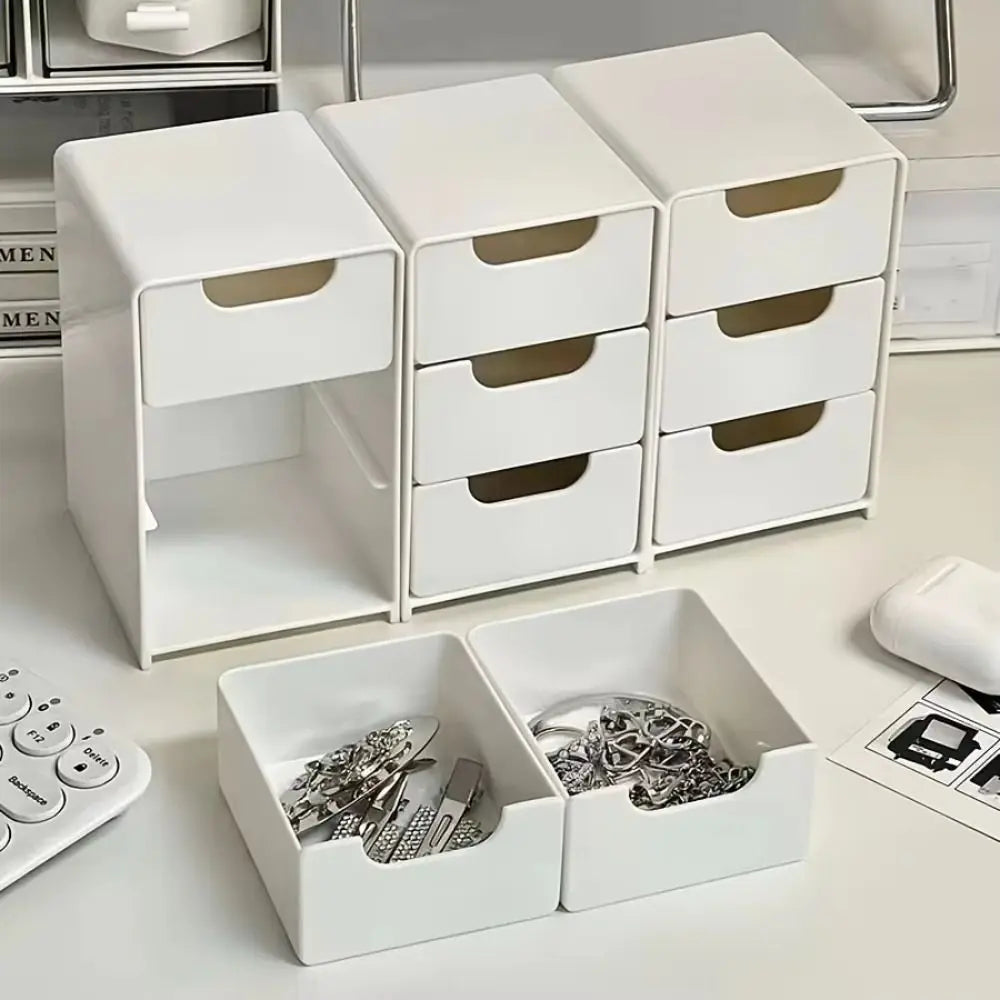 3-Tier Drawer Desktop Organizer for Jewelry & Cosmetics