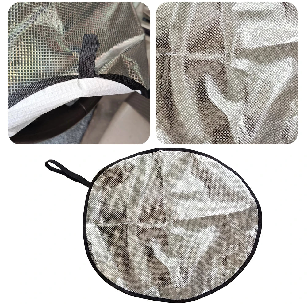Foldable Car Steering Wheel Cover Anti-uv Sun Protection Sunscreen Block UV Rays Cool in Summer Vehicle Accessories Oasis Select United States