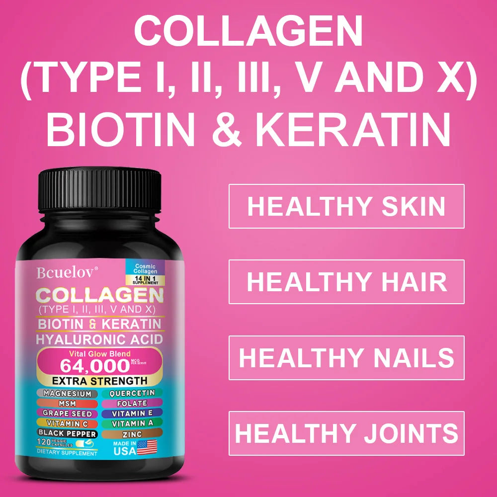Collagen Peptide Supplement, Anti-Aging, Youthful Glow, Skin Elasticity, Strong Joints, Healthy Hair Growth, Healthy Nails Oasis Select